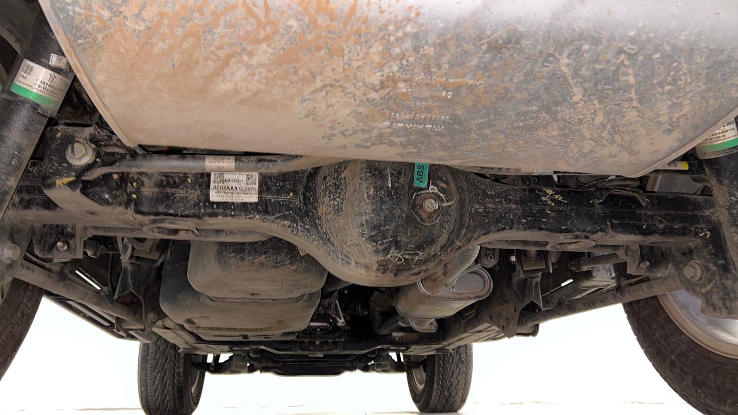 Used 2024 Mahindra Thar LX Hard Top Petrol AT RWD Petrol Automatic extra REAR UNDERBODY VIEW (TAKEN FROM REAR)