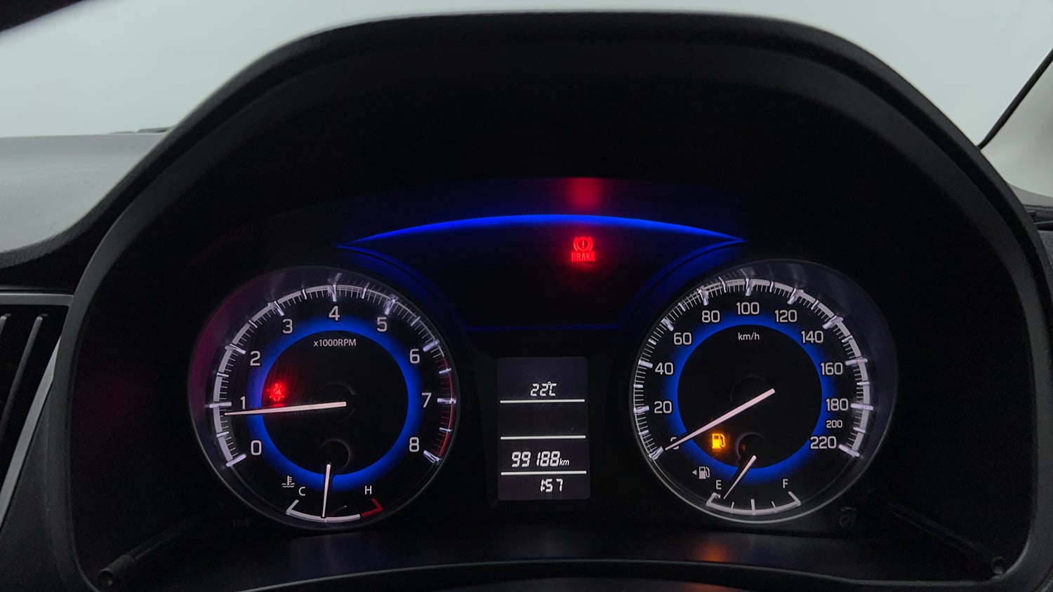 Used 2019 Maruti Suzuki Baleno Delta Petrol Manual interior CLUSTERMETER VIEW