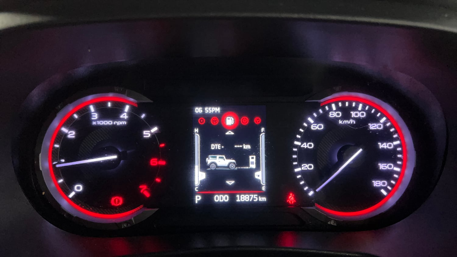 Used 2024 Mahindra Thar LX Hard Top Petrol AT RWD Petrol Automatic interior CLUSTERMETER VIEW