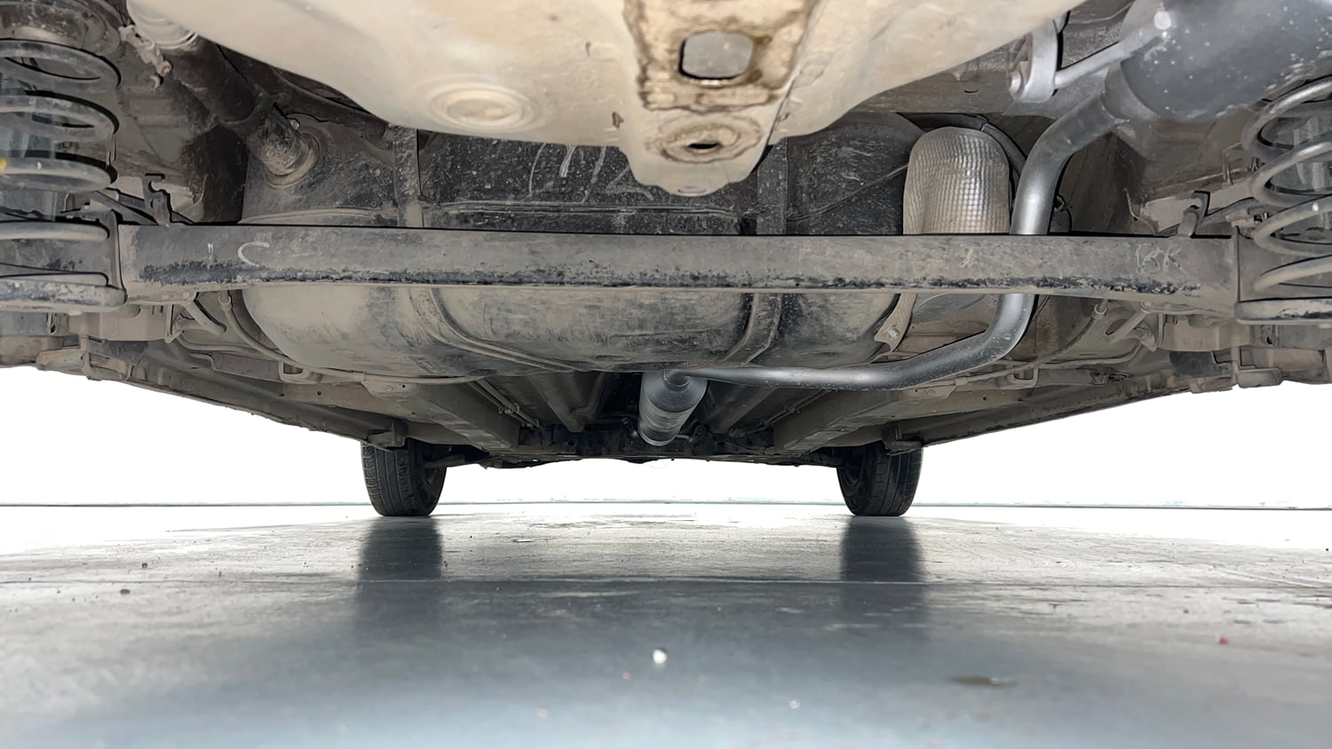 Used 2015 Maruti Suzuki Swift Dzire VXI Petrol Manual extra REAR UNDERBODY VIEW (TAKEN FROM REAR)