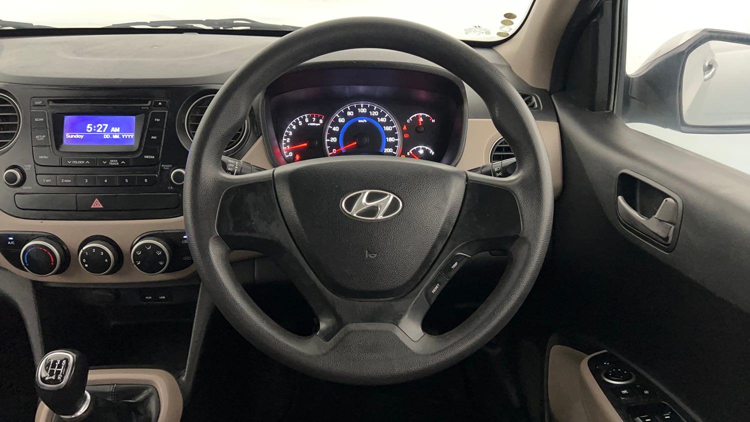 Used 2015 Hyundai Grand i10 Sportz 1.2 Kappa VTVT Petrol Manual interior STEERING VIEW