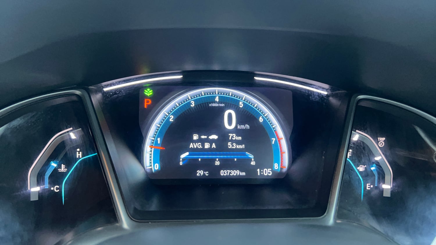 Used 2019 Honda Civic ZX CVT Petrol Petrol Automatic interior CLUSTERMETER VIEW
