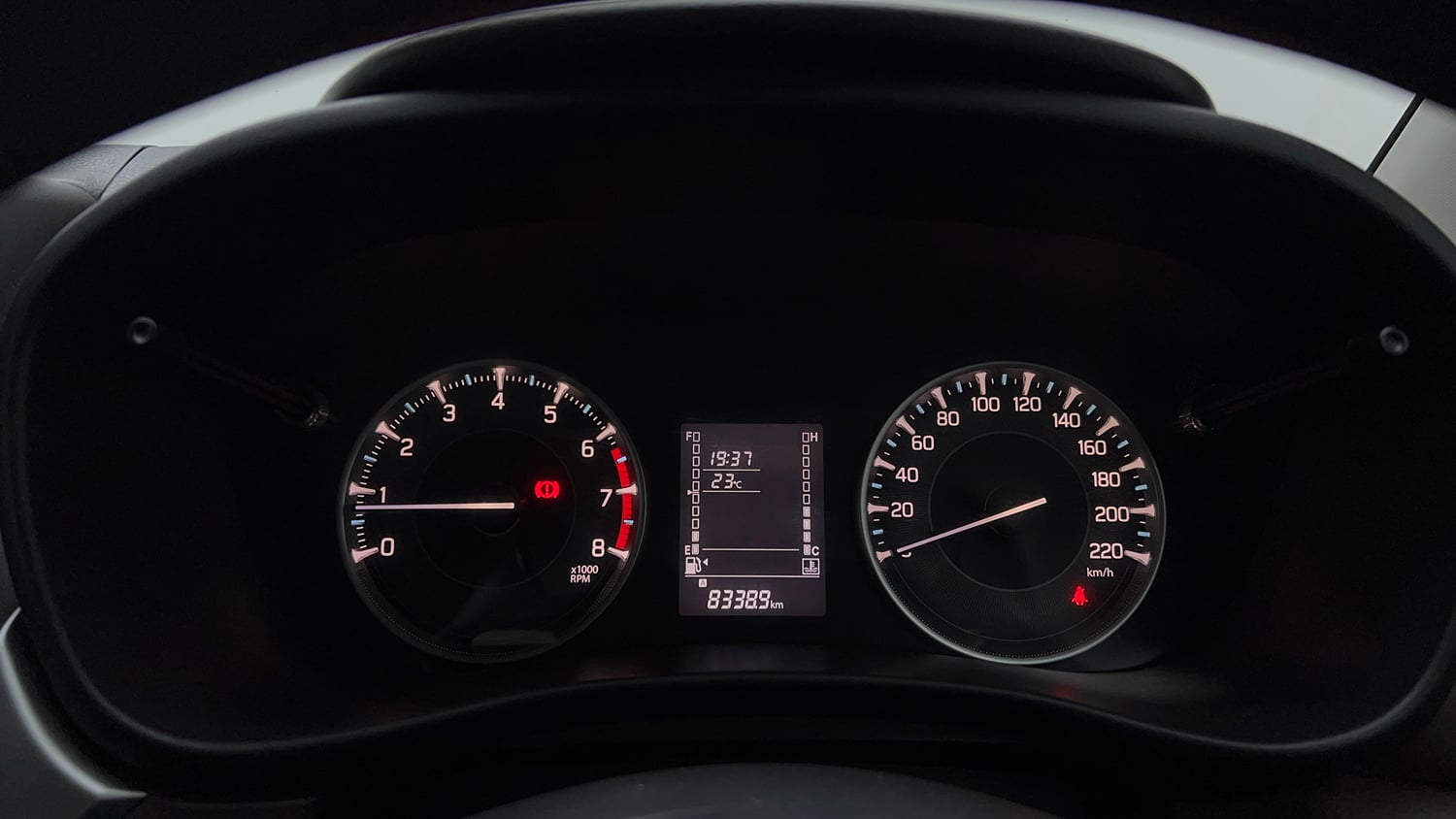 Used 2023 Maruti Suzuki Fronx Delta 1.2L MT Petrol Manual interior CLUSTERMETER VIEW