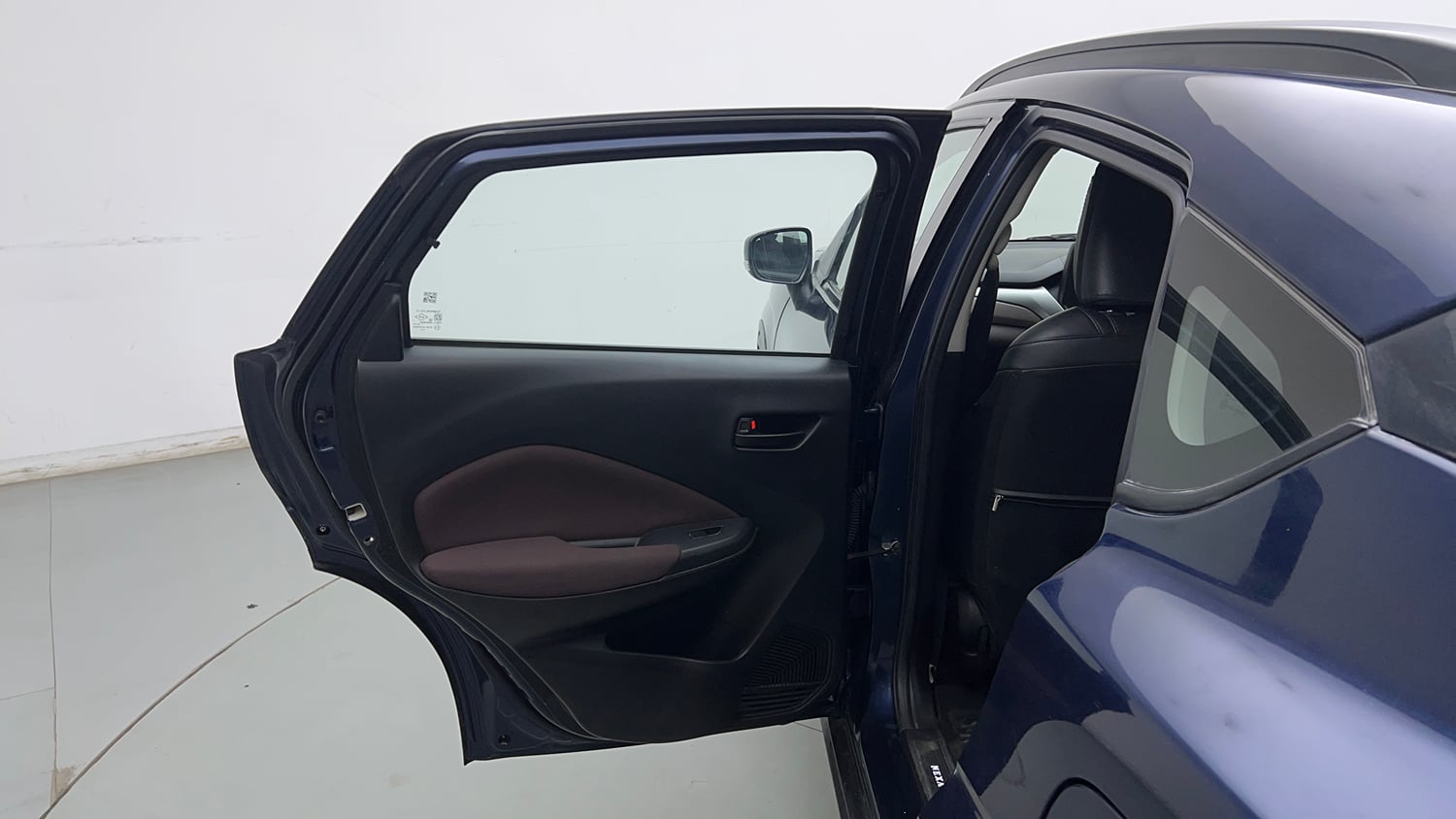 Used 2023 Maruti Suzuki Fronx Delta 1.2L MT Petrol Manual interior LEFT REAR DOOR OPEN VIEW