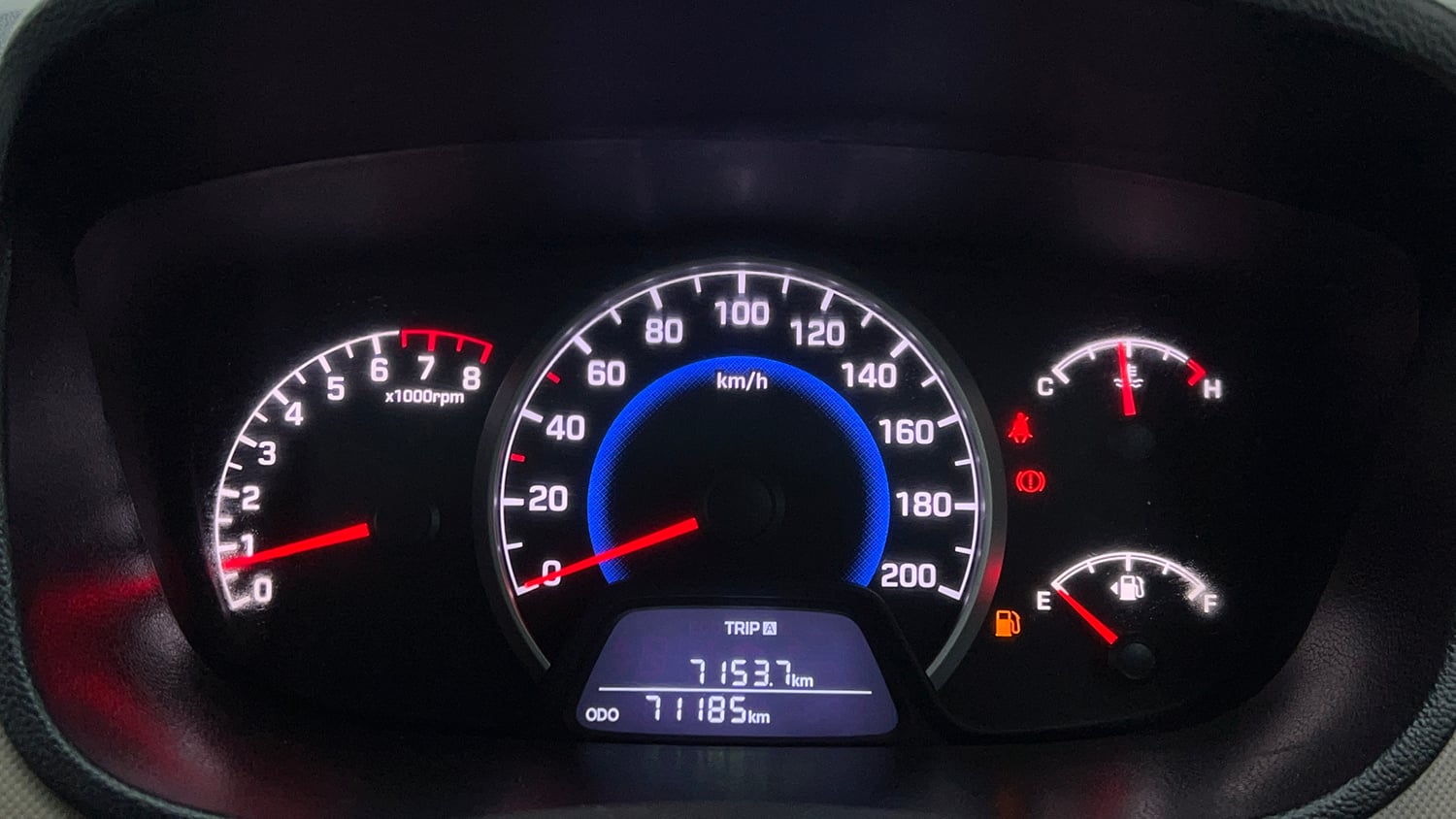 Used 2019 Hyundai Grand i10 Sportz 1.2 Kappa VTVT Petrol Manual interior CLUSTERMETER VIEW