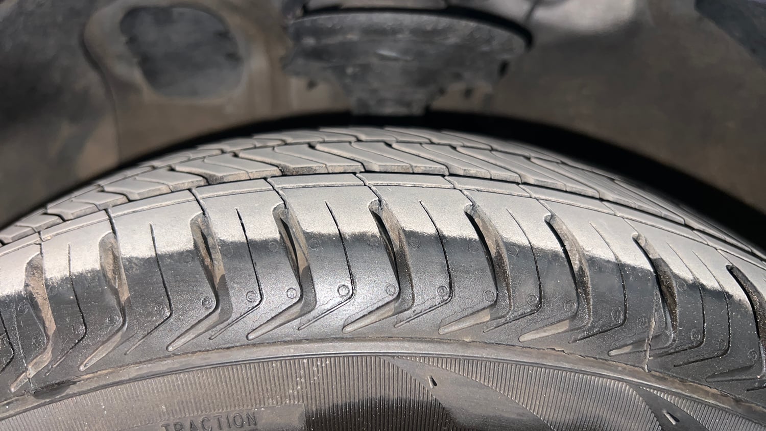 Used 2019 Hyundai Xcent S Petrol Manual tyres LEFT FRONT TYRE TREAD VIEW