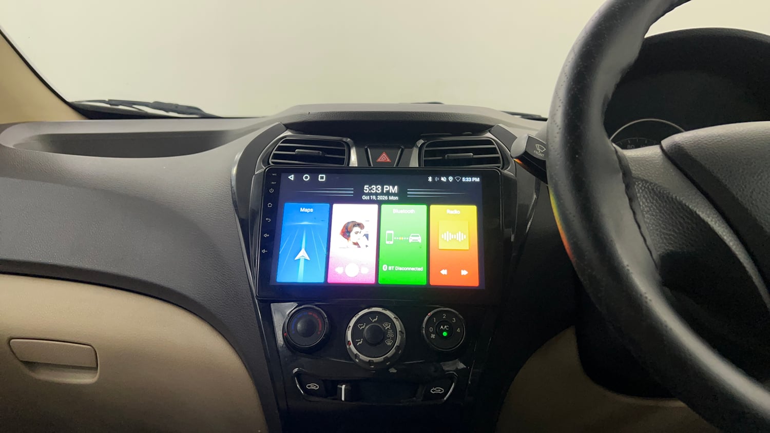 Used 2017 Hyundai Eon Magna + Petrol Manual interior MUSIC SYSTEM & AC CONTROL VIEW