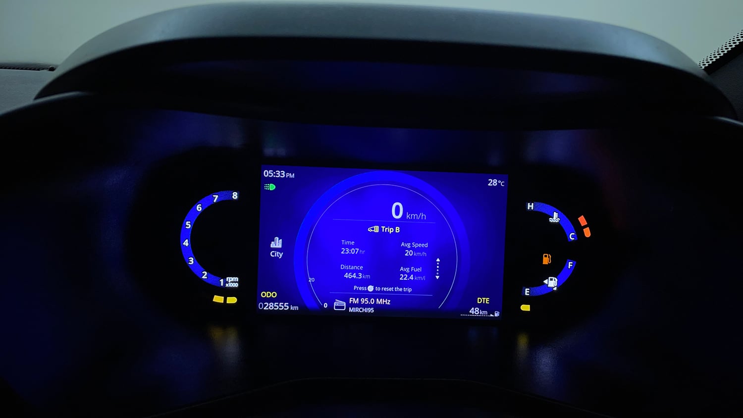 Used 2024 Tata Nexon Creative 1.2 Petrol 6MT Dark Edition Petrol Manual interior CLUSTERMETER VIEW