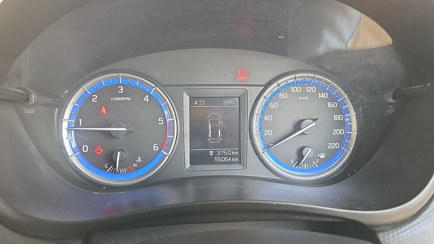 Used 2016 Maruti Suzuki S-Cross Alpha 1.6 Diesel Manual interior CLUSTERMETER VIEW