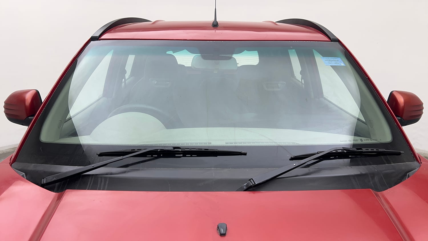 Used 2016 Mahindra KUV100 K6+ 6 STR Petrol Manual exterior FRONT WINDSHIELD VIEW