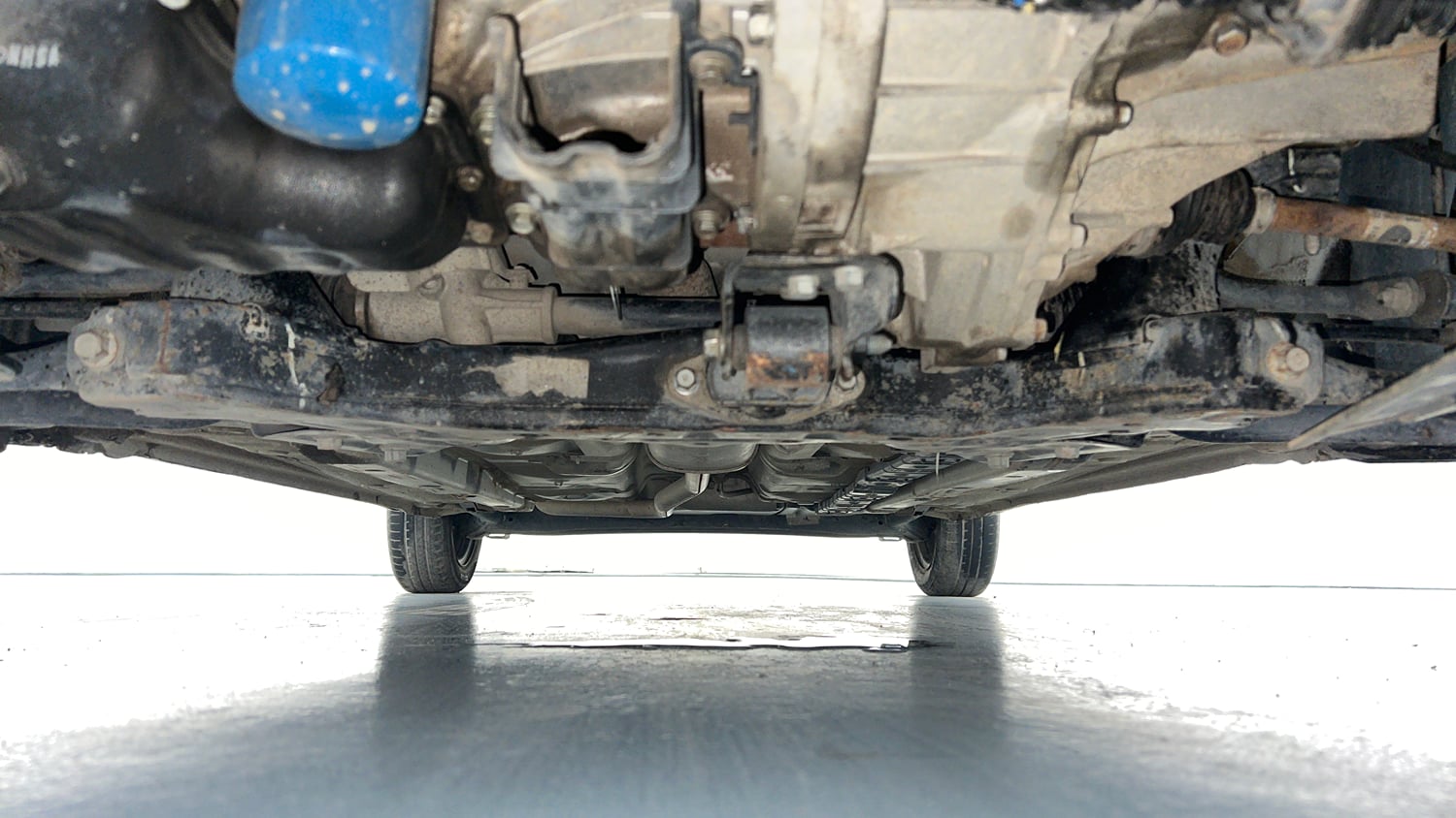 Used 2019 Hyundai Grand i10 Magna 1.2 Kappa VTVT Petrol Manual extra FRONT LEFT UNDERBODY VIEW