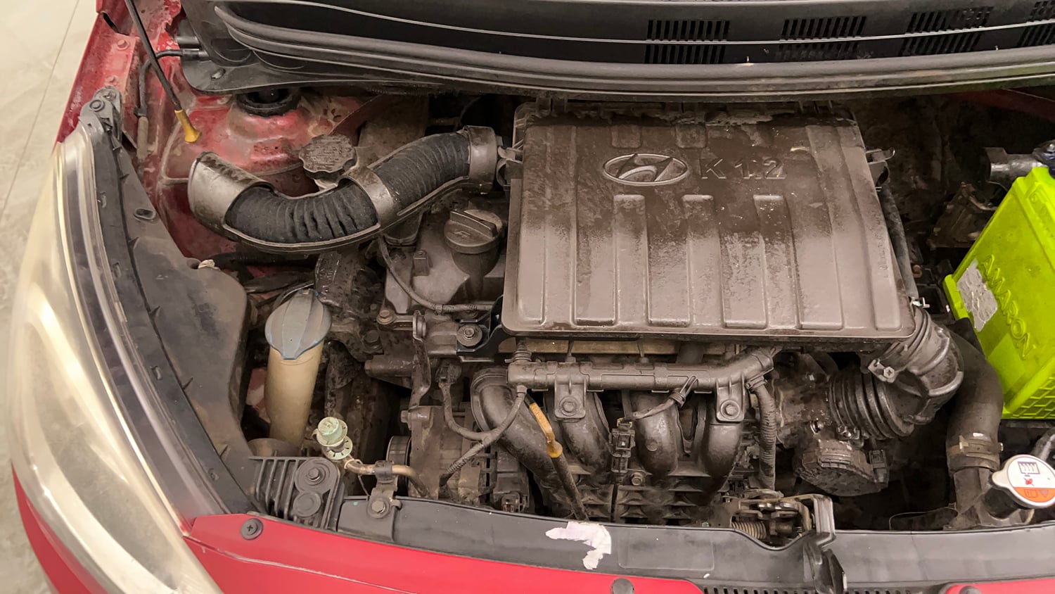 Used 2015 Hyundai Xcent S 1.2 Petrol Manual engine ENGINE RIGHT SIDE VIEW