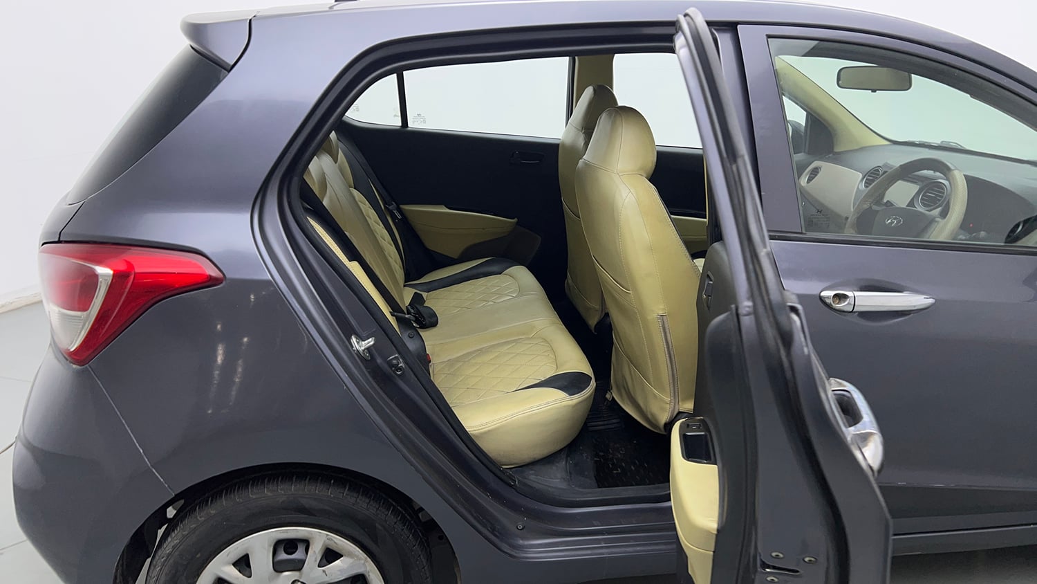Used 2017 Hyundai Grand i10 Magna 1.2 Kappa VTVT Petrol Manual interior RIGHT SIDE REAR DOOR CABIN VIEW