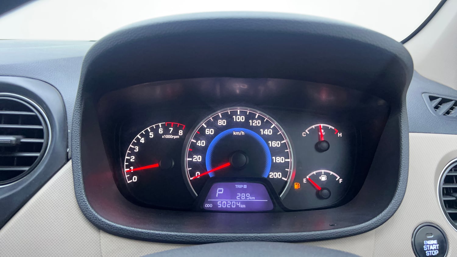 Used 2016 Hyundai Grand i10 Asta AT 1.2 Kappa VTVT Petrol Automatic interior CLUSTERMETER VIEW