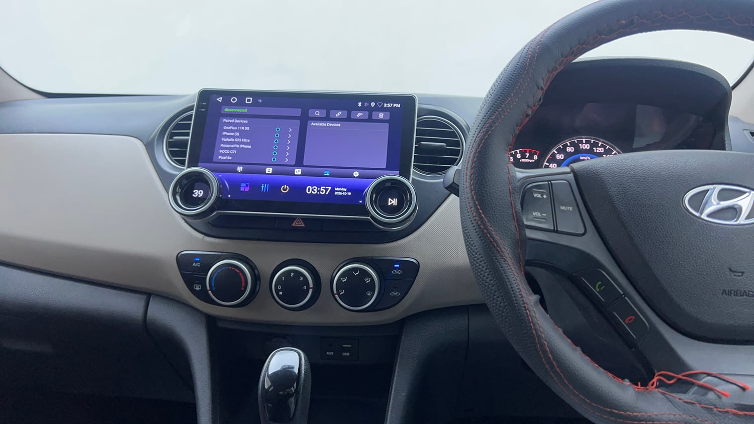 Used 2016 Hyundai Grand i10 Asta AT 1.2 Kappa VTVT Petrol Automatic interior MUSIC SYSTEM & AC CONTROL VIEW