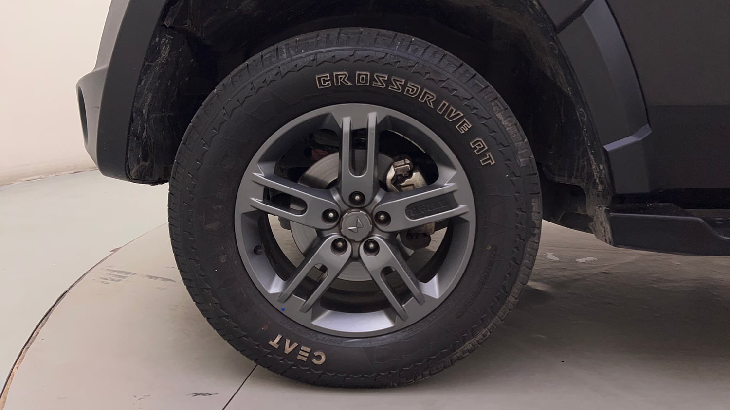 Used 2024 Mahindra Thar LX Hard Top Petrol AT RWD Petrol Automatic tyres LEFT FRONT TYRE RIM VIEW
