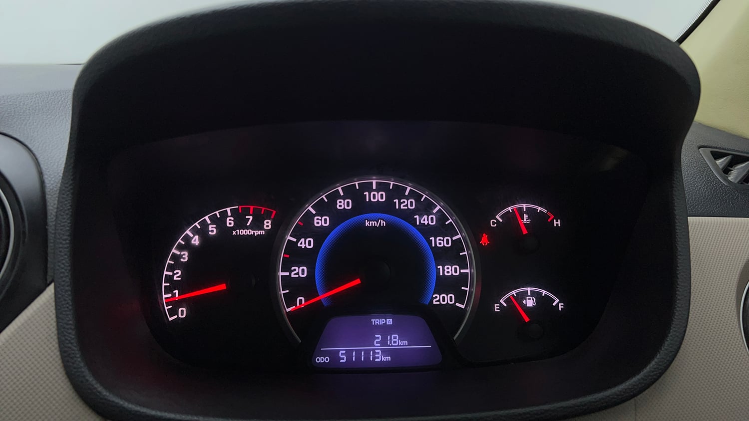 Used 2017 Hyundai Grand i10 Magna 1.2 Kappa VTVT Petrol Manual interior CLUSTERMETER VIEW