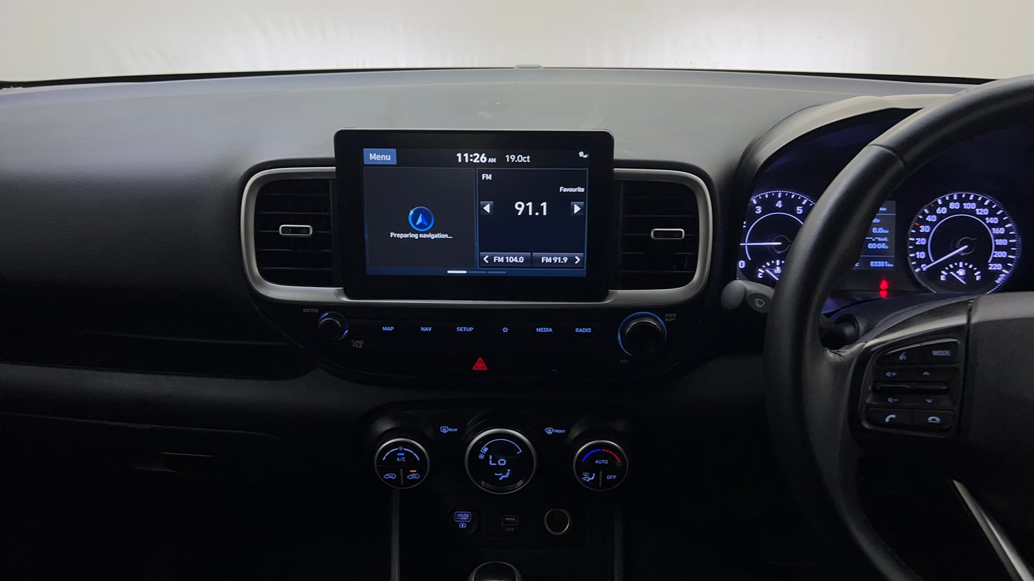 Used 2019 Hyundai Venue SX Plus 1.0 Turbo DCT Petrol Automatic interior MUSIC SYSTEM & AC CONTROL VIEW