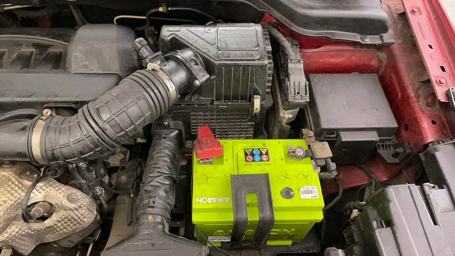 Used 2022 Mahindra XUV 300 W8 (O) 1.5 Diesel AMT Diesel Automatic engine ENGINE LEFT SIDE VIEW