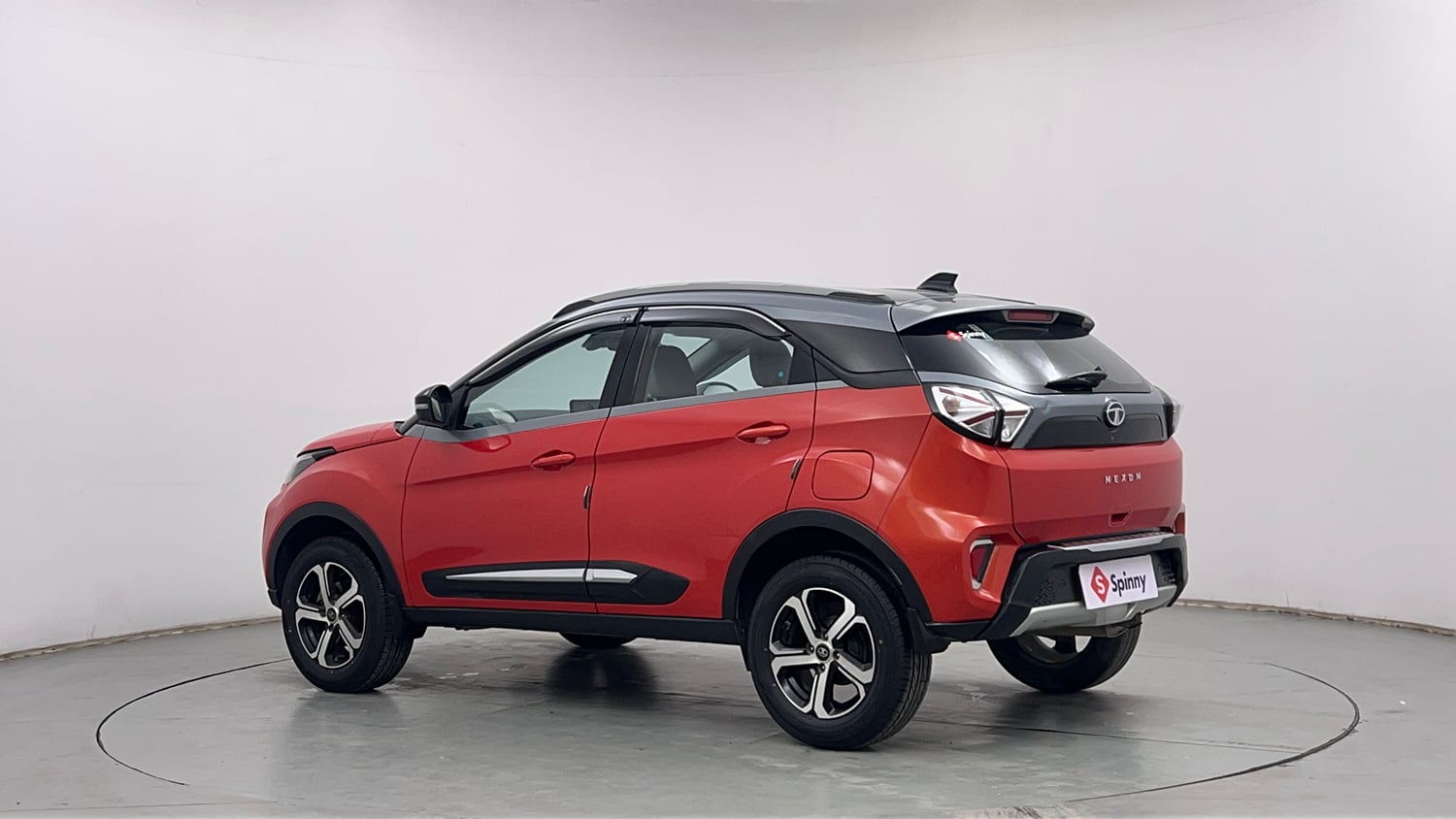 Used 2022 Tata Nexon XZA Plus  (S) Dual Tone Petrol Automatic exterior LEFT REAR CORNER VIEW