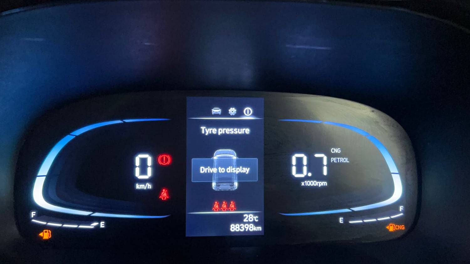 Used 2024 Hyundai Exter SX 1.2 CNG MT Cng Manual interior CLUSTERMETER VIEW