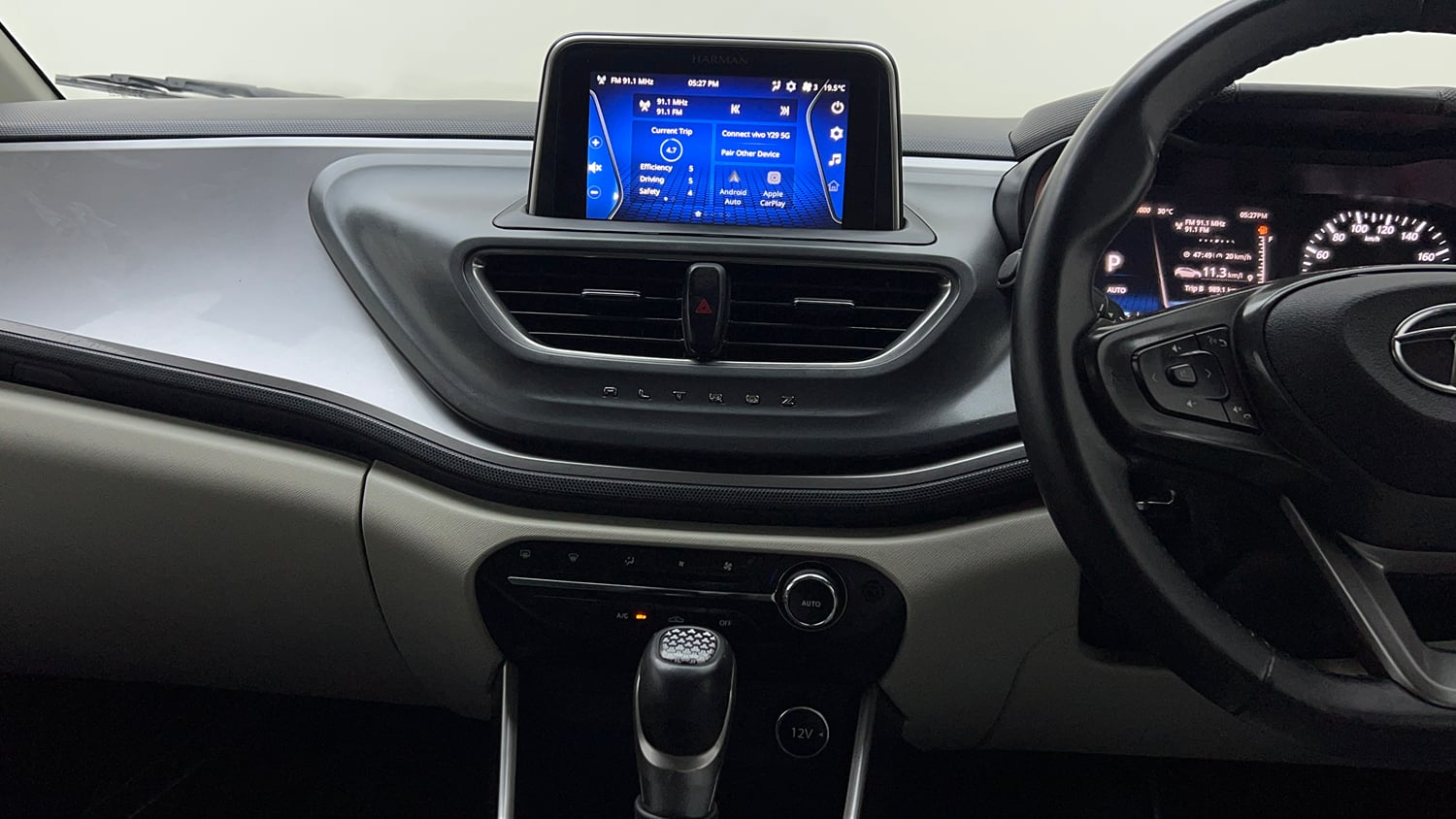 Used 2023 Tata Altroz XZA Petrol Petrol Automatic interior MUSIC SYSTEM & AC CONTROL VIEW