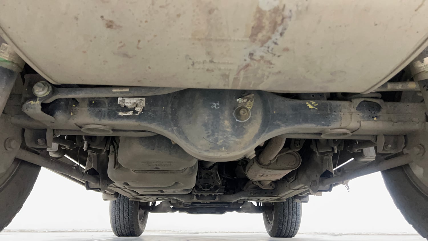 Used 2024 Mahindra Thar LX Hard Top Petrol AT RWD Petrol Automatic extra REAR UNDERBODY VIEW (TAKEN FROM REAR)