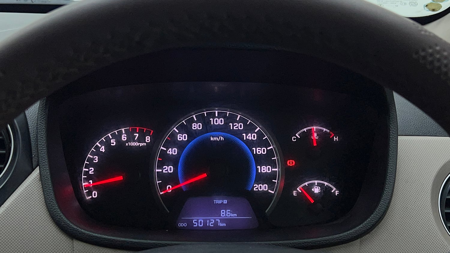Used 2015 Hyundai Grand i10 Sportz 1.2 Kappa VTVT Petrol Manual interior CLUSTERMETER VIEW