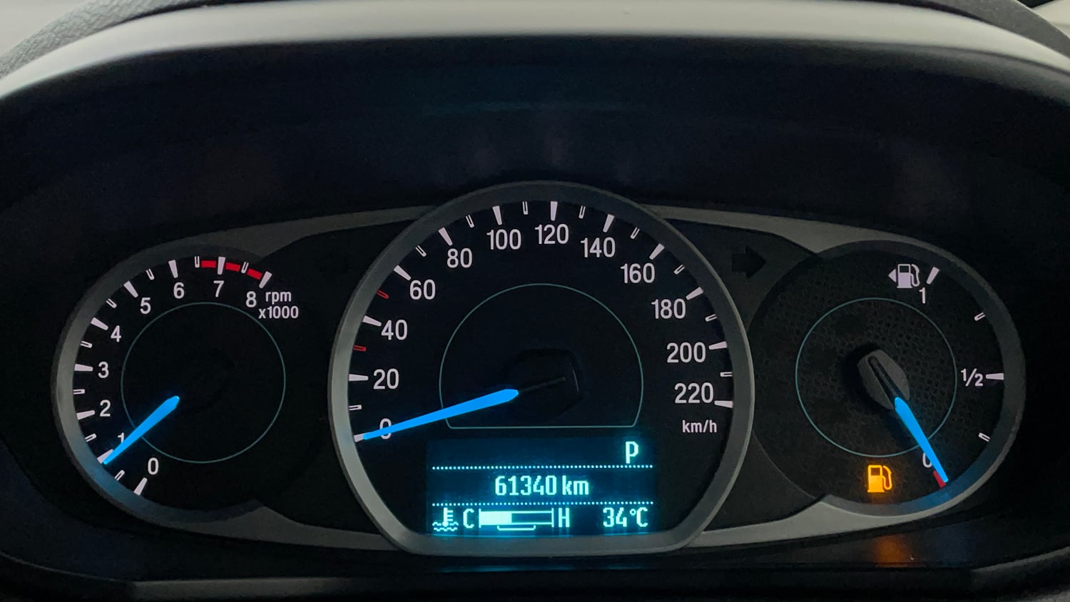 Used 2019 Ford Figo Titanium 1.5 Ti-VCT AT Petrol Automatic interior CLUSTERMETER VIEW