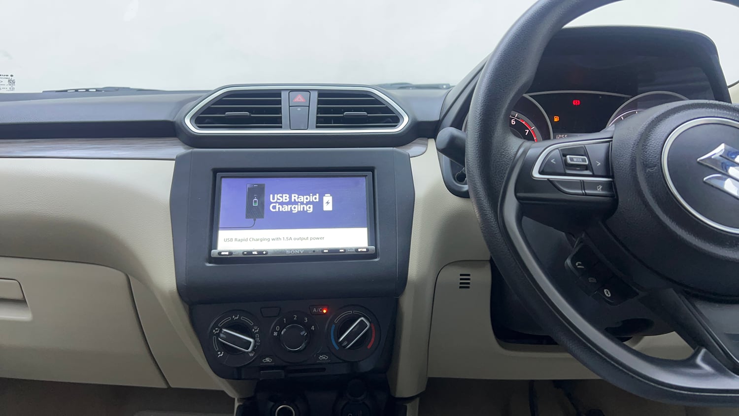 Used 2020 Maruti Suzuki Dzire VXi AGS Petrol Automatic interior MUSIC SYSTEM & AC CONTROL VIEW