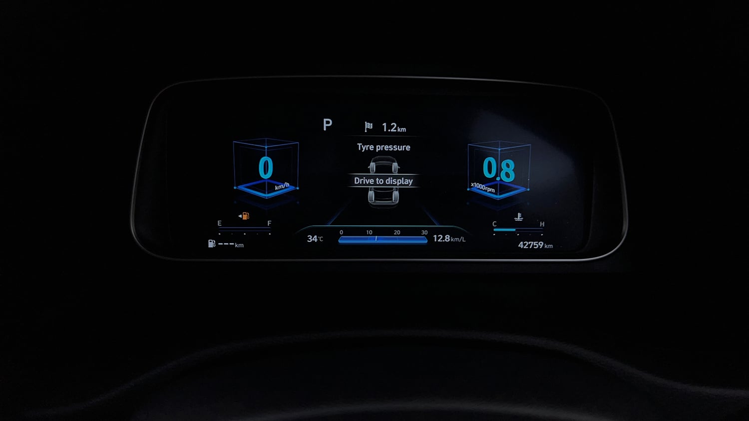 Used 2022 Hyundai Alcazar Signature (O) 7 Seater 1.5 Diesel AT Diesel Automatic interior CLUSTERMETER VIEW