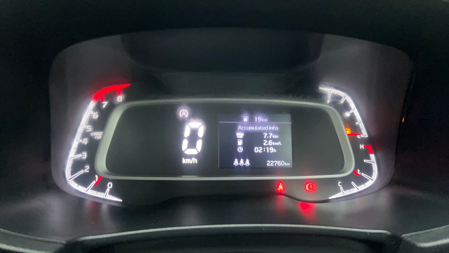 Used 2024 Kia Sonet HTK Plus 1.2 Petrol+Cng (outside fitted) Cng Manual interior CLUSTERMETER VIEW