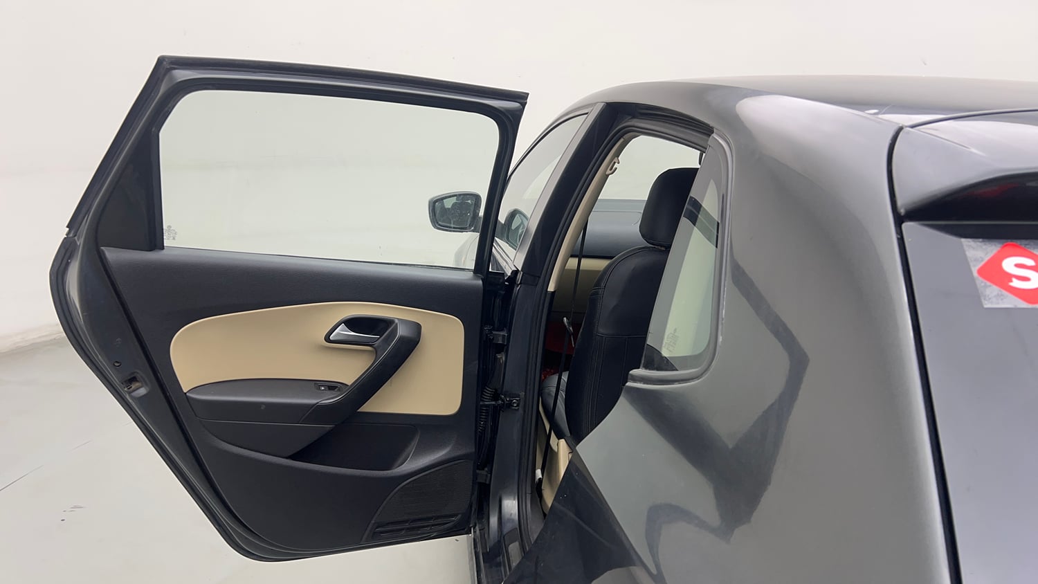 Used 2015 Volkswagen Polo Highline1.2L (P) Petrol Manual interior LEFT REAR DOOR OPEN VIEW