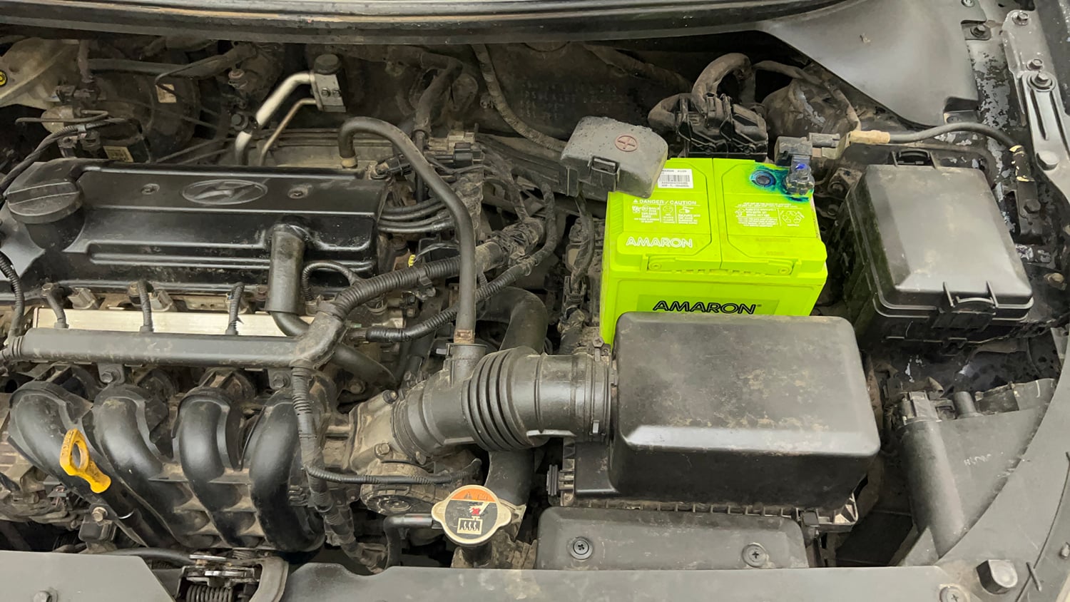 Used 2014 Hyundai Elite i20 Magna 1.2 Petrol Manual engine ENGINE LEFT SIDE VIEW
