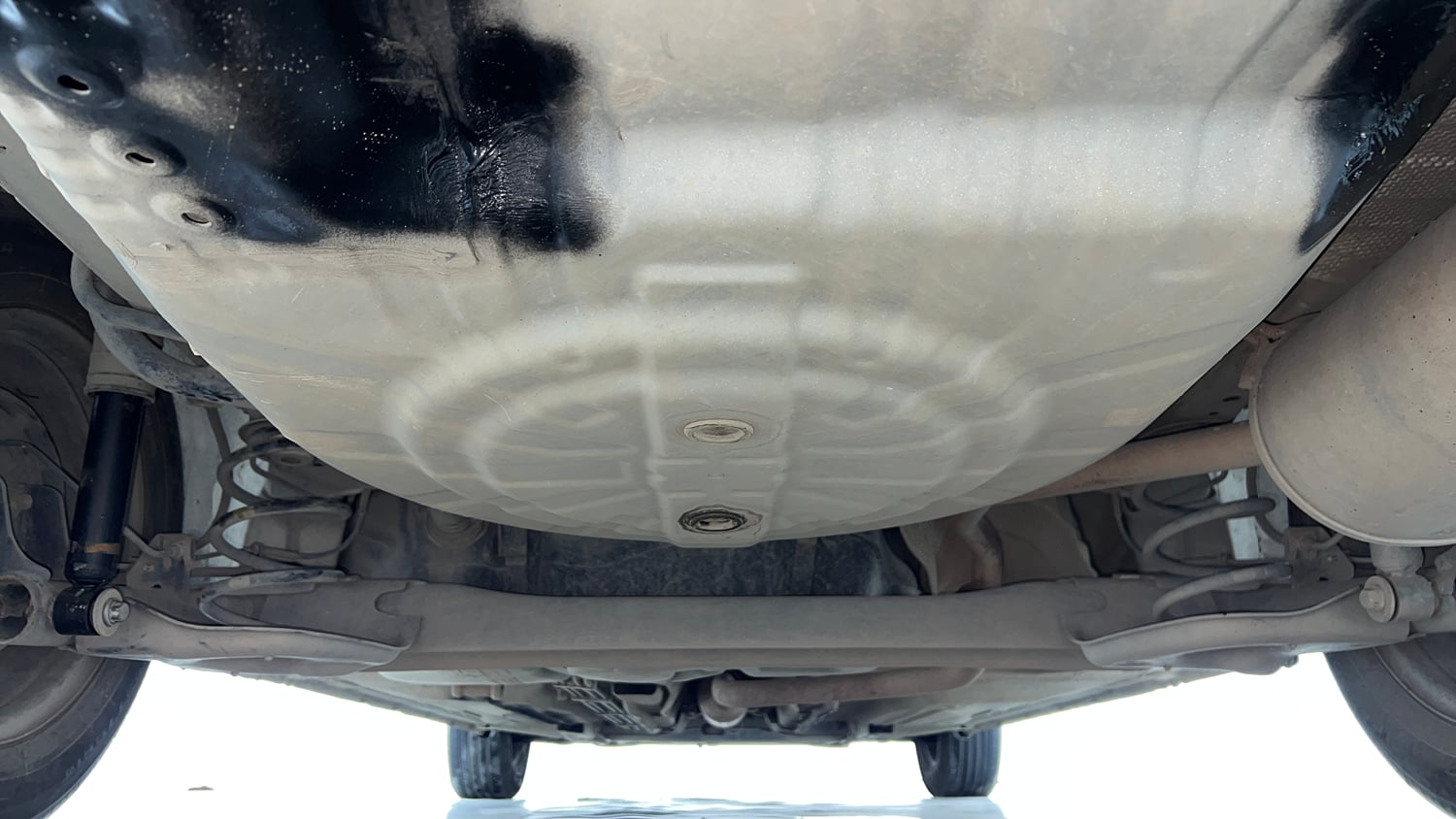 Used 2013 Nissan Sunny XL Petrol Manual extra REAR UNDERBODY VIEW (TAKEN FROM REAR)