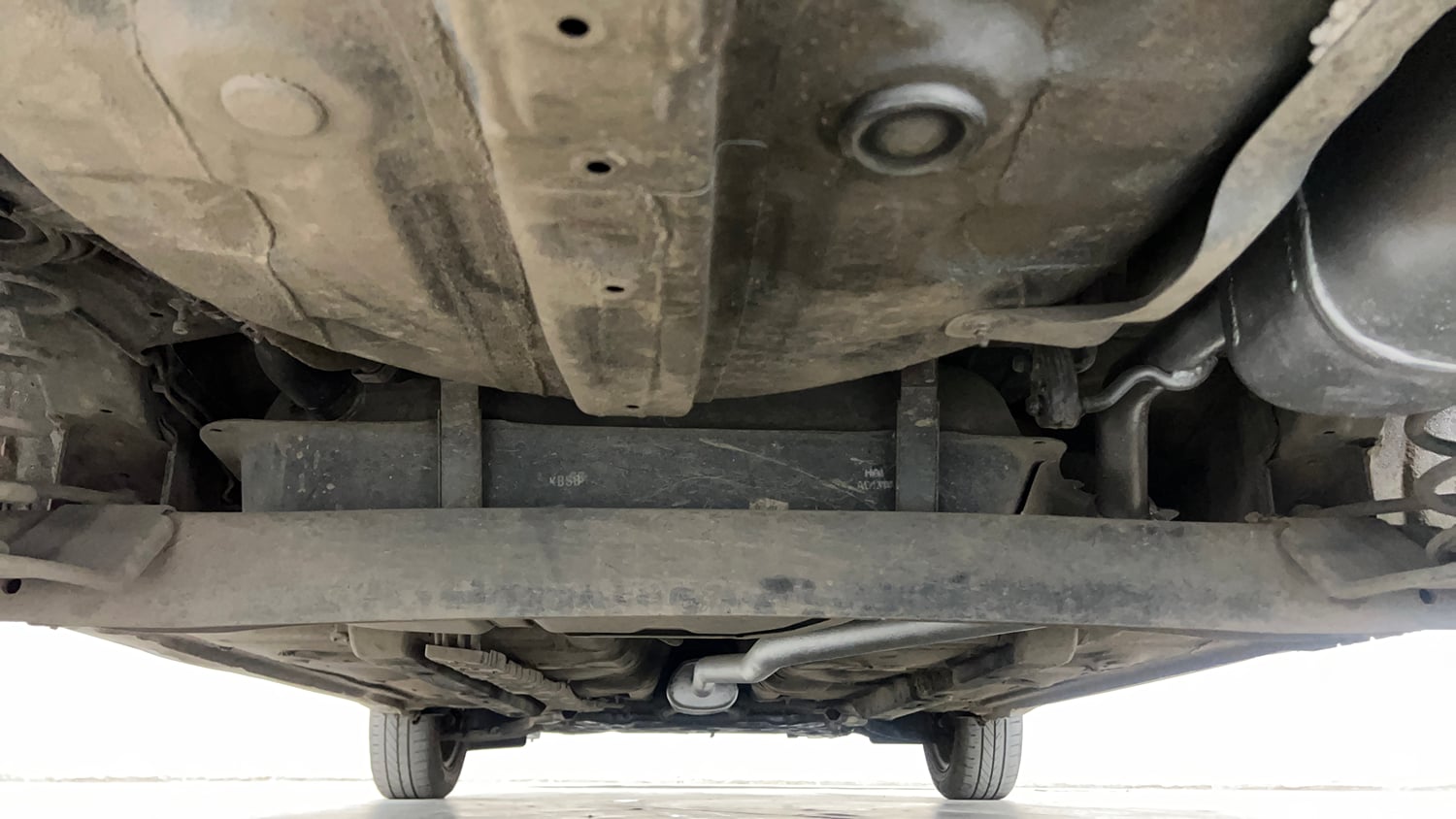 Used 2015 Hyundai Grand i10 Magna 1.2 Kappa VTVT Petrol Manual extra REAR UNDERBODY VIEW (TAKEN FROM REAR)
