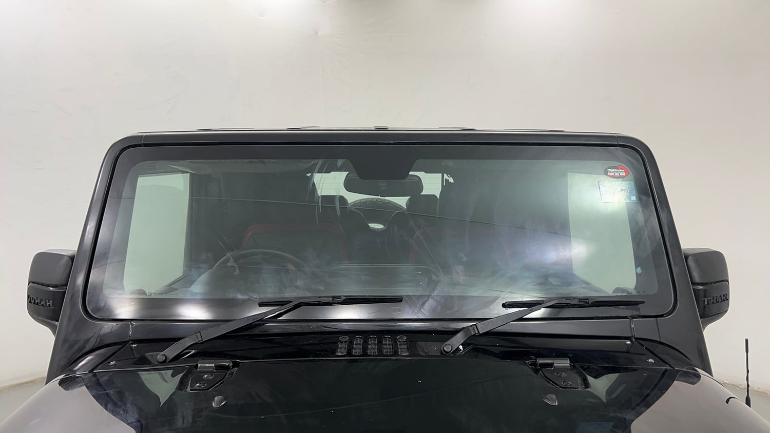 Used 2024 Mahindra Thar LX Hard Top Petrol AT RWD Petrol Automatic exterior FRONT WINDSHIELD VIEW