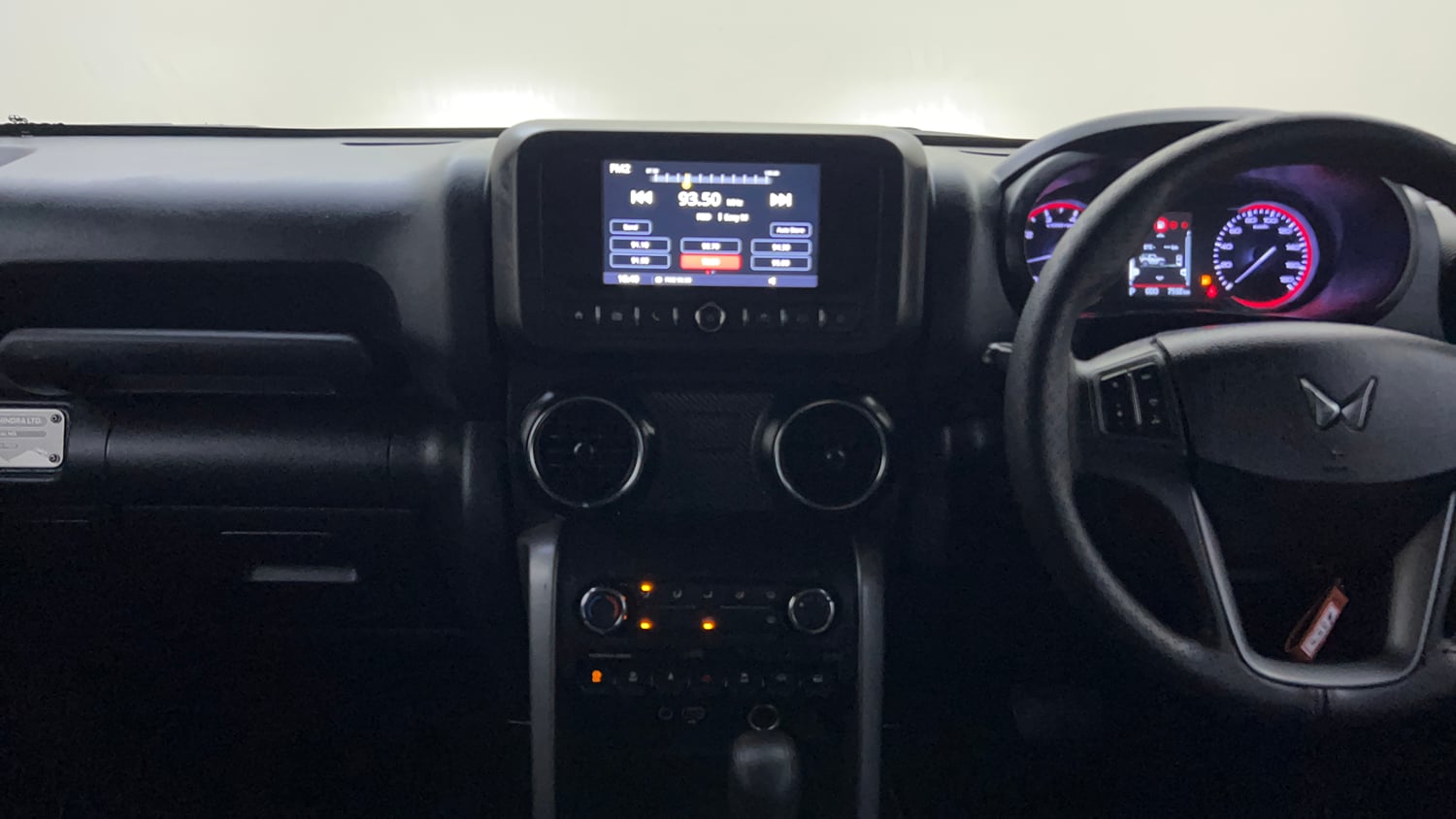 Used 2024 Mahindra Thar LX Hard Top Petrol AT RWD Petrol Automatic interior MUSIC SYSTEM & AC CONTROL VIEW