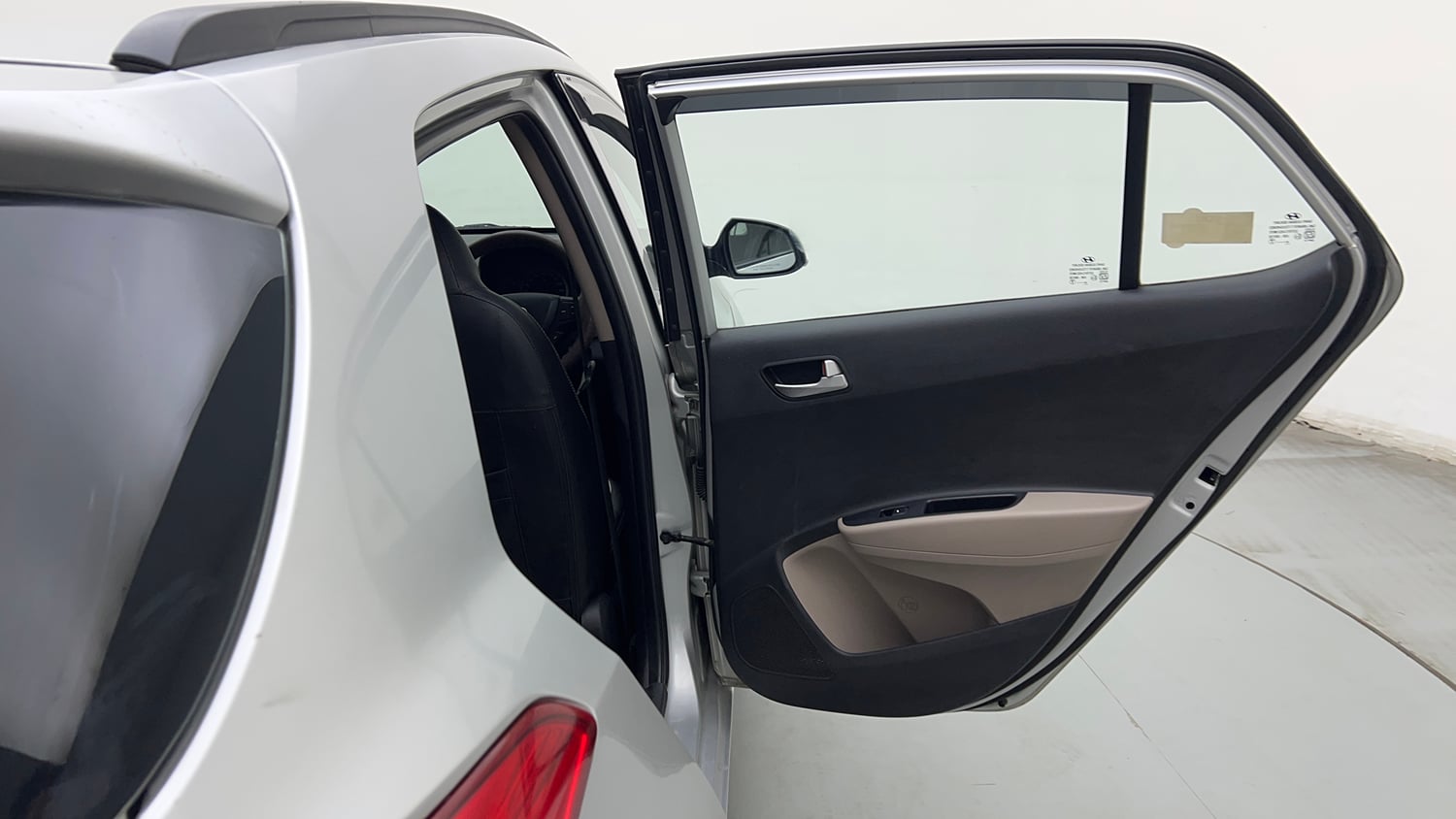 Used 2015 Hyundai Grand i10 Sportz 1.2 Kappa VTVT Petrol Manual interior RIGHT REAR DOOR OPEN VIEW