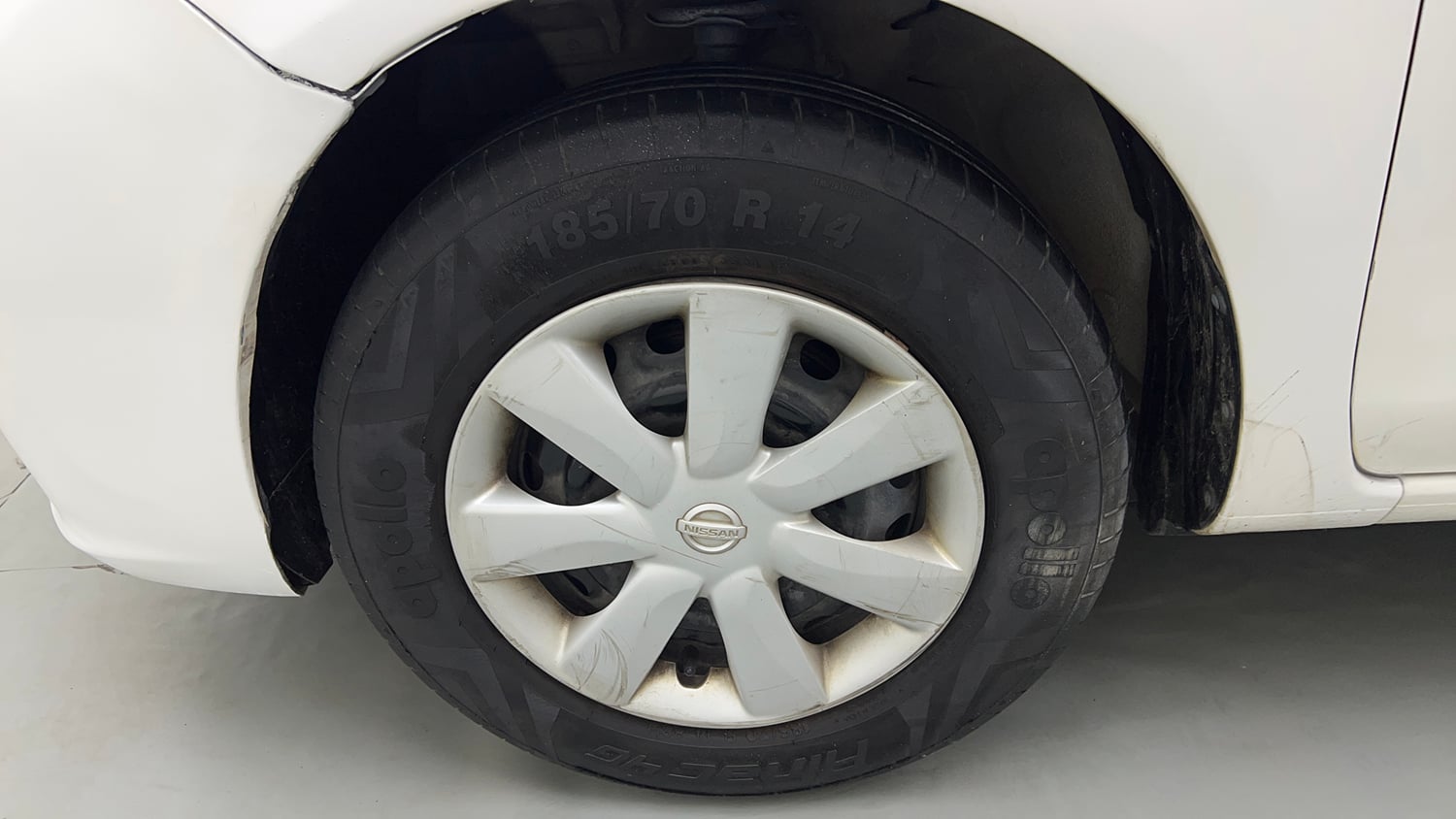 Used 2013 Nissan Sunny XL Petrol Manual tyres LEFT FRONT TYRE RIM VIEW