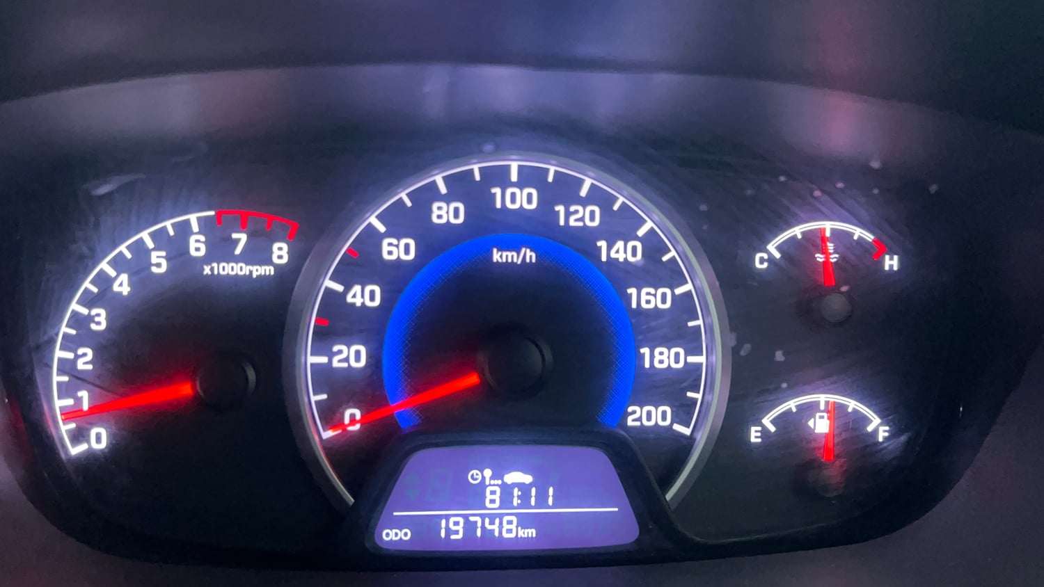 Used 2018 Hyundai Grand i10 Sportz 1.2 Kappa VTVT Dual Tone Petrol Manual interior CLUSTERMETER VIEW