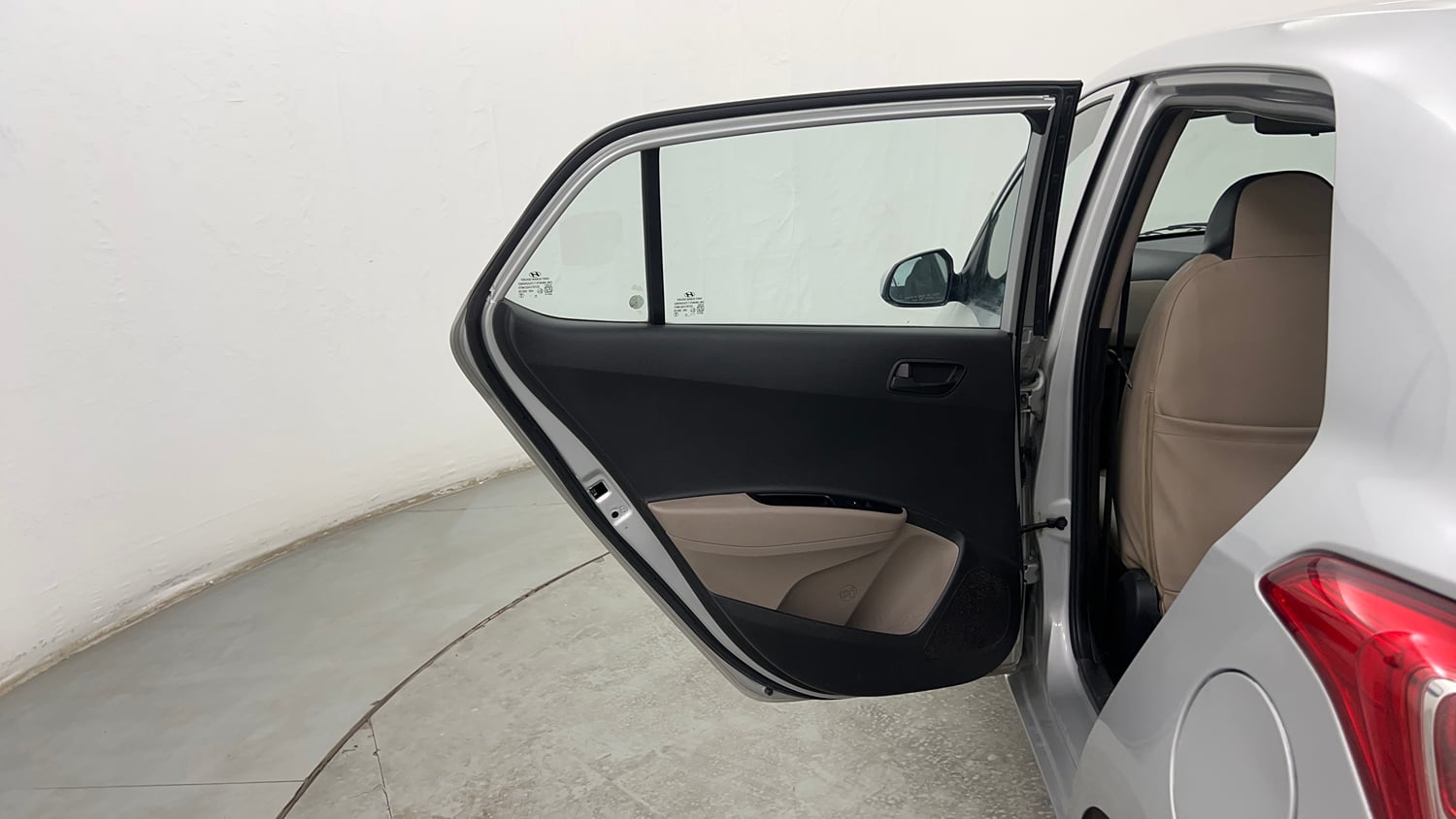 Used 2015 Hyundai Grand i10 Magna 1.2 Kappa VTVT Petrol Manual interior LEFT REAR DOOR OPEN VIEW