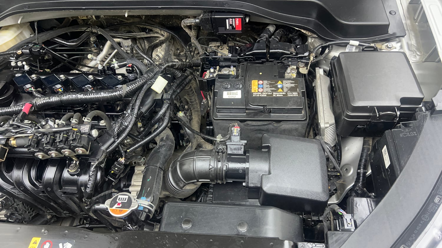 Used 2024 Kia Sonet HTK Plus 1.2 Petrol+Cng (outside fitted) Cng Manual engine ENGINE LEFT SIDE VIEW