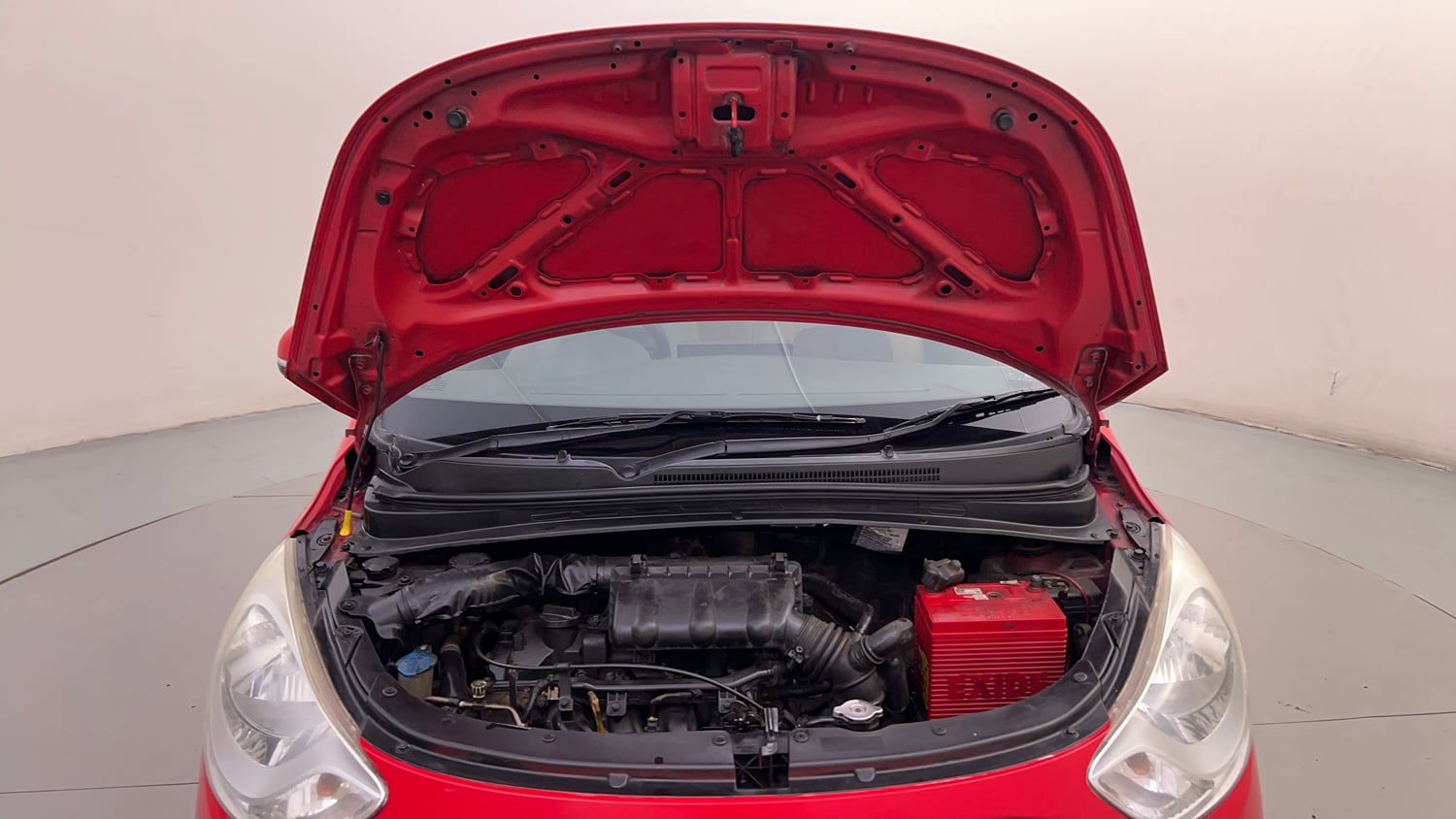 Used 2013 Hyundai i10 Magna 1.2 Kappa2 Petrol Manual engine ENGINE & BONNET OPEN FRONT VIEW