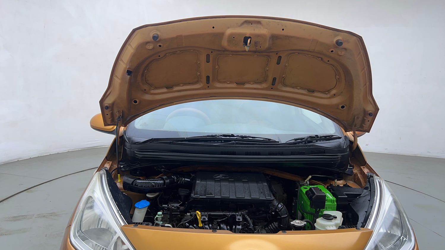 Used 2018 Hyundai Grand i10 Magna 1.2 Kappa VTVT Petrol Manual engine ENGINE & BONNET OPEN FRONT VIEW