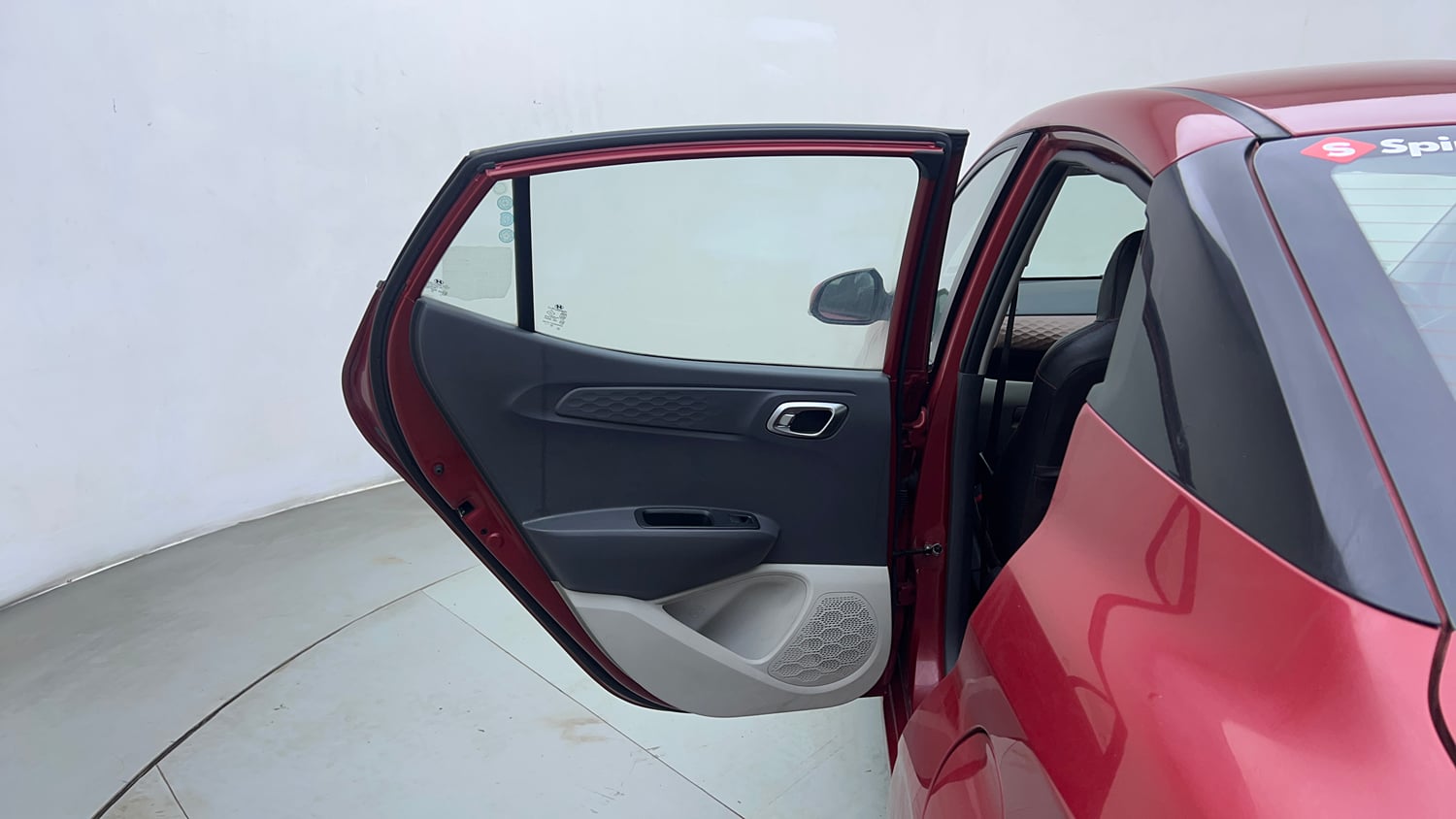 Used 2021 Hyundai Aura SX Plus 1.2 AMT Petrol Petrol Automatic interior LEFT REAR DOOR OPEN VIEW