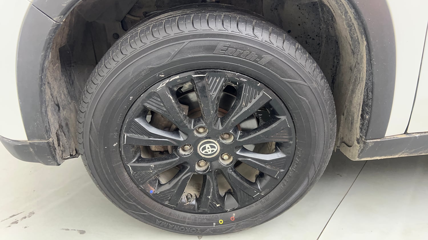 Used 2021 Toyota Urban Cruiser High Grade AT Petrol Automatic tyres LEFT FRONT TYRE RIM VIEW