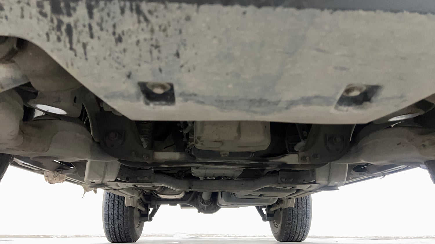 Used 2024 Mahindra Thar LX Hard Top Petrol AT RWD Petrol Automatic extra FRONT LEFT UNDERBODY VIEW