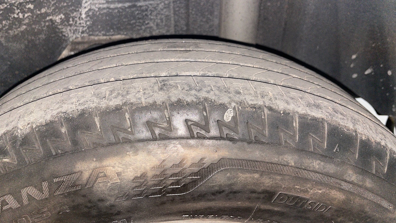 Used 2019 Ford Figo Titanium 1.5 Ti-VCT AT Petrol Automatic tyres LEFT REAR TYRE TREAD VIEW