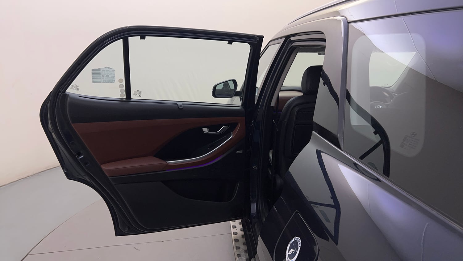 Used 2022 Hyundai Alcazar Signature (O) 7 Seater 1.5 Diesel AT Diesel Automatic interior LEFT REAR DOOR OPEN VIEW